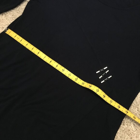 Nygard Dark Bluish Black Modern Rayon Jersey Tunic Dress or Shirt - Picture 13 of 16